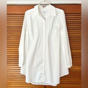 Crisp white Maternity 🤍 button down tunic shirt